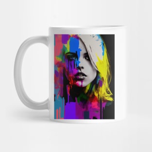 Modern woman in pop-art style portait Mug